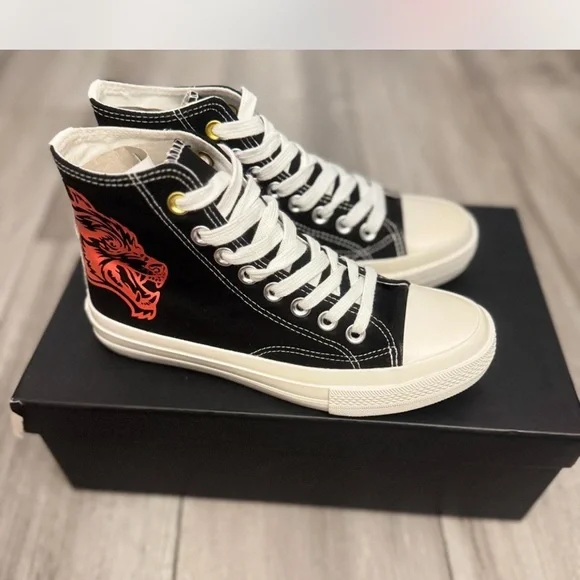 Darc Sport Black and Red High-Top Sneakers - Picture 2 of 7